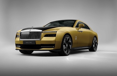 Rolls-Royce unveils Spectre, the brand's first entirely electric vehicle.